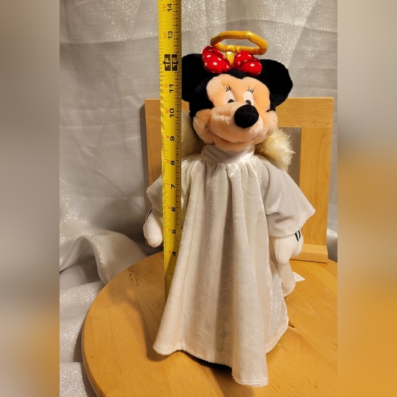 Disney Store Plush Minnie Mouse Angel Tree Topper Vintage 2000 Christmas - Picture 7 of 12